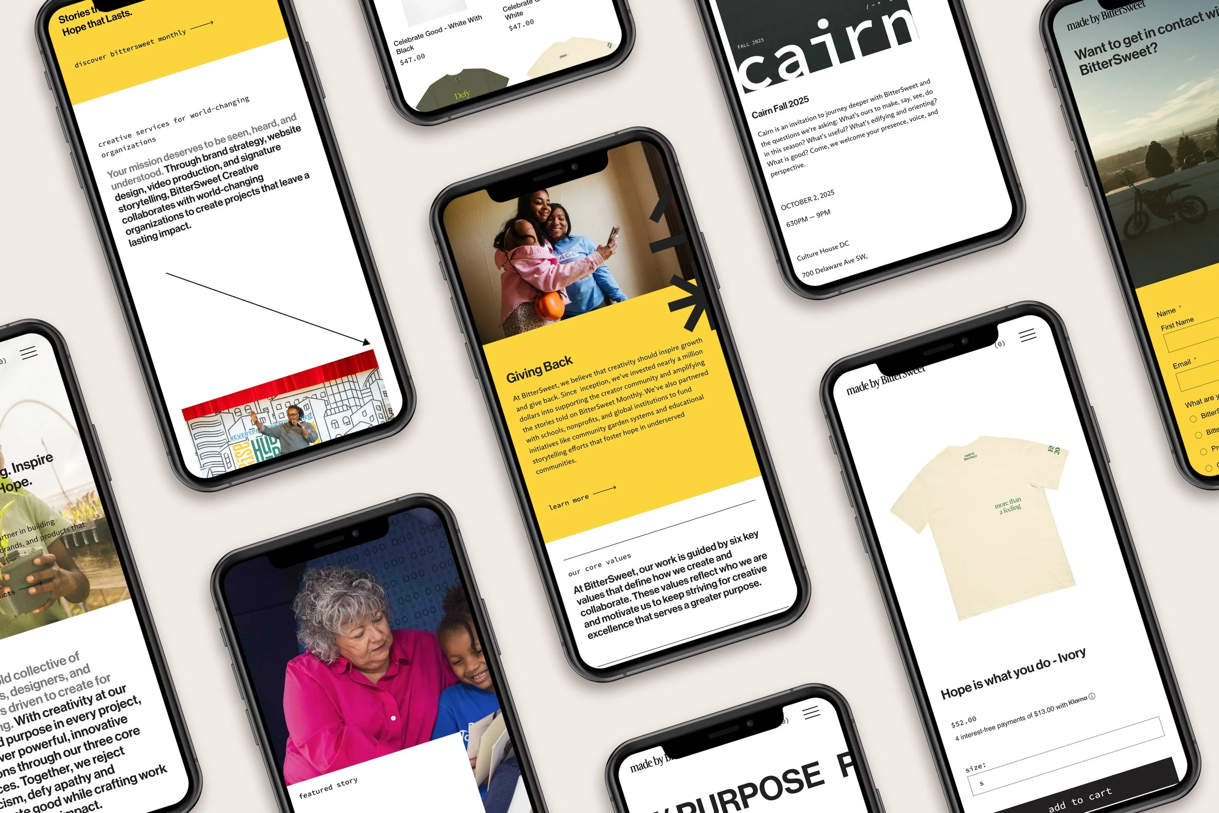 hybrid website on squarespace