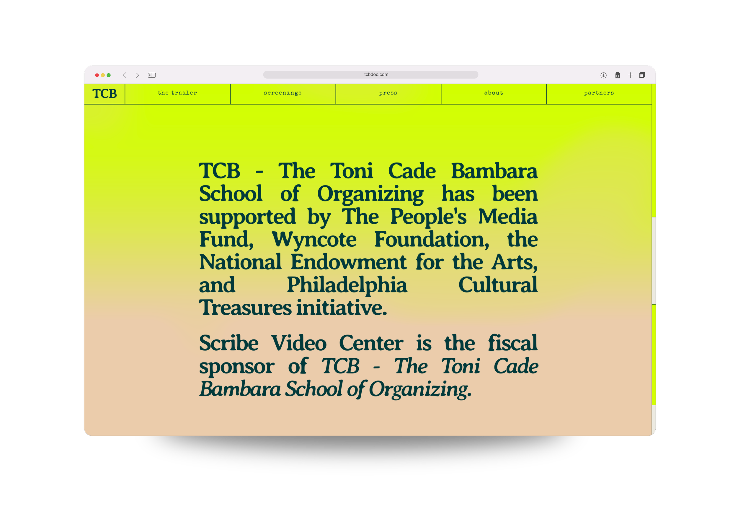 toni cade bambara sponsors