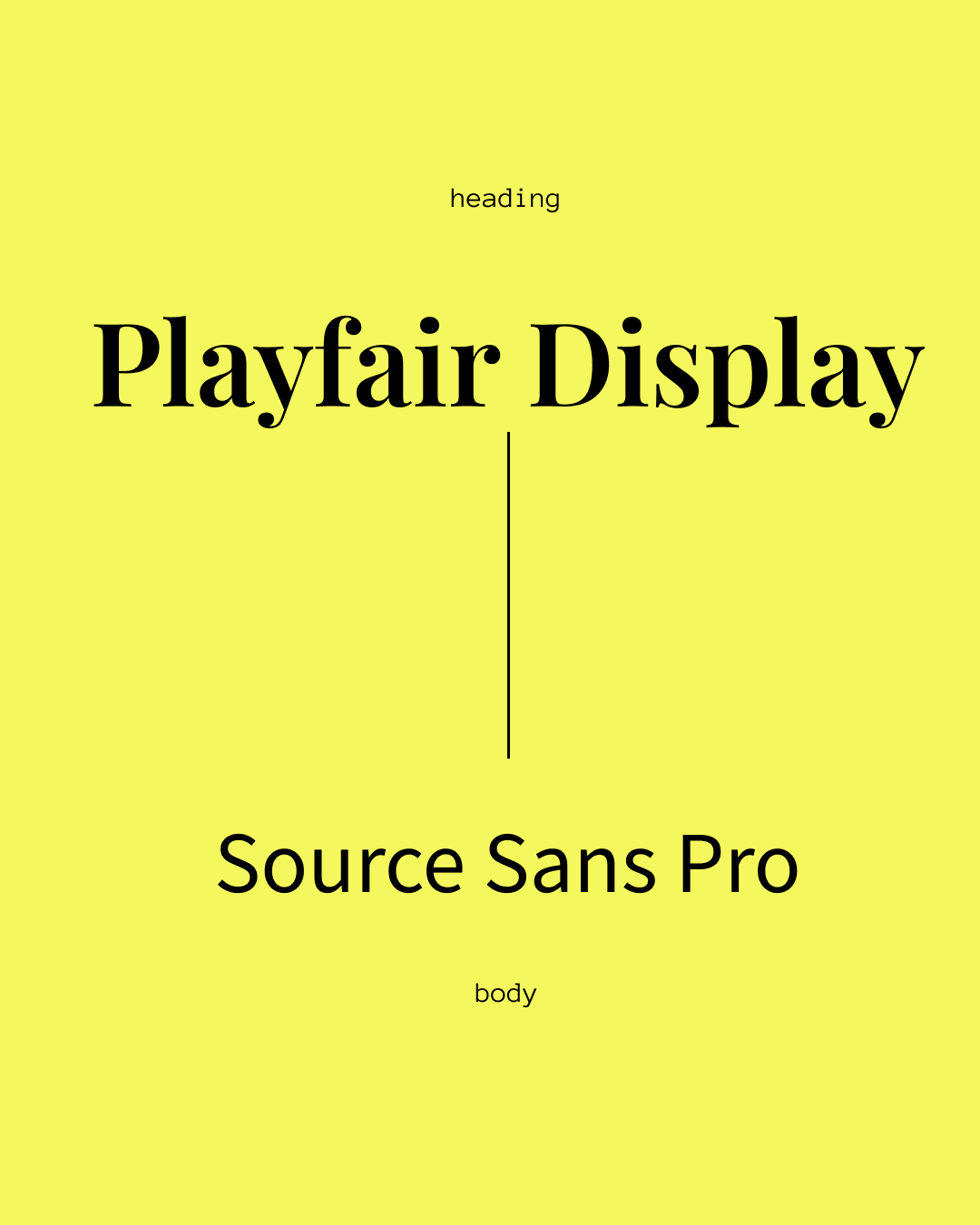 Playfair Display + Source Sans Pro font pairing
