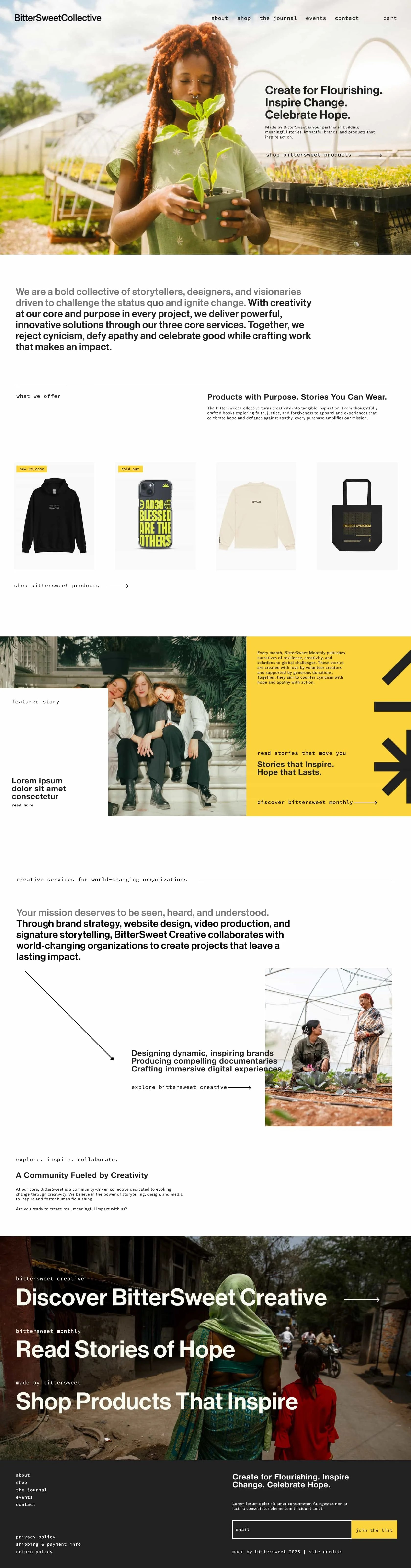 bittersweet collective homepage