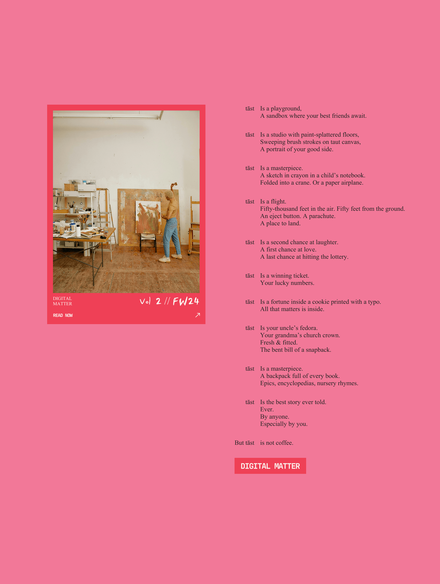 tast coffee website