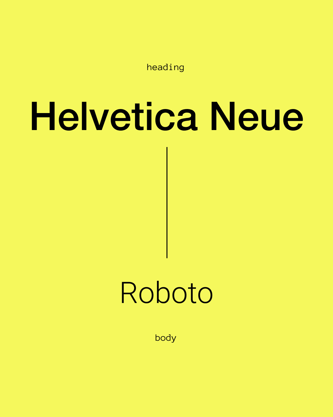 Helvetica Neue + Roboto font pairing