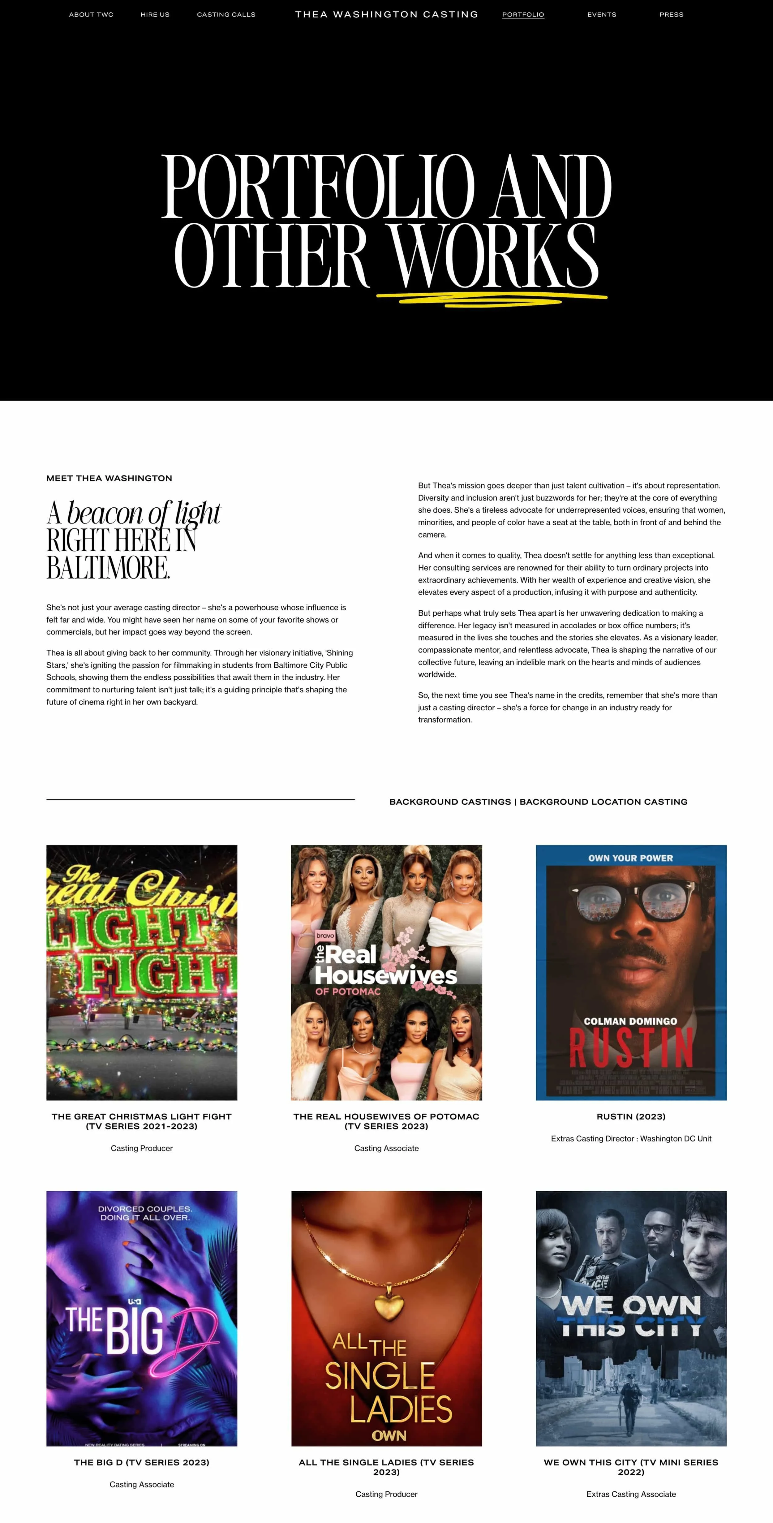 thea washing casting director