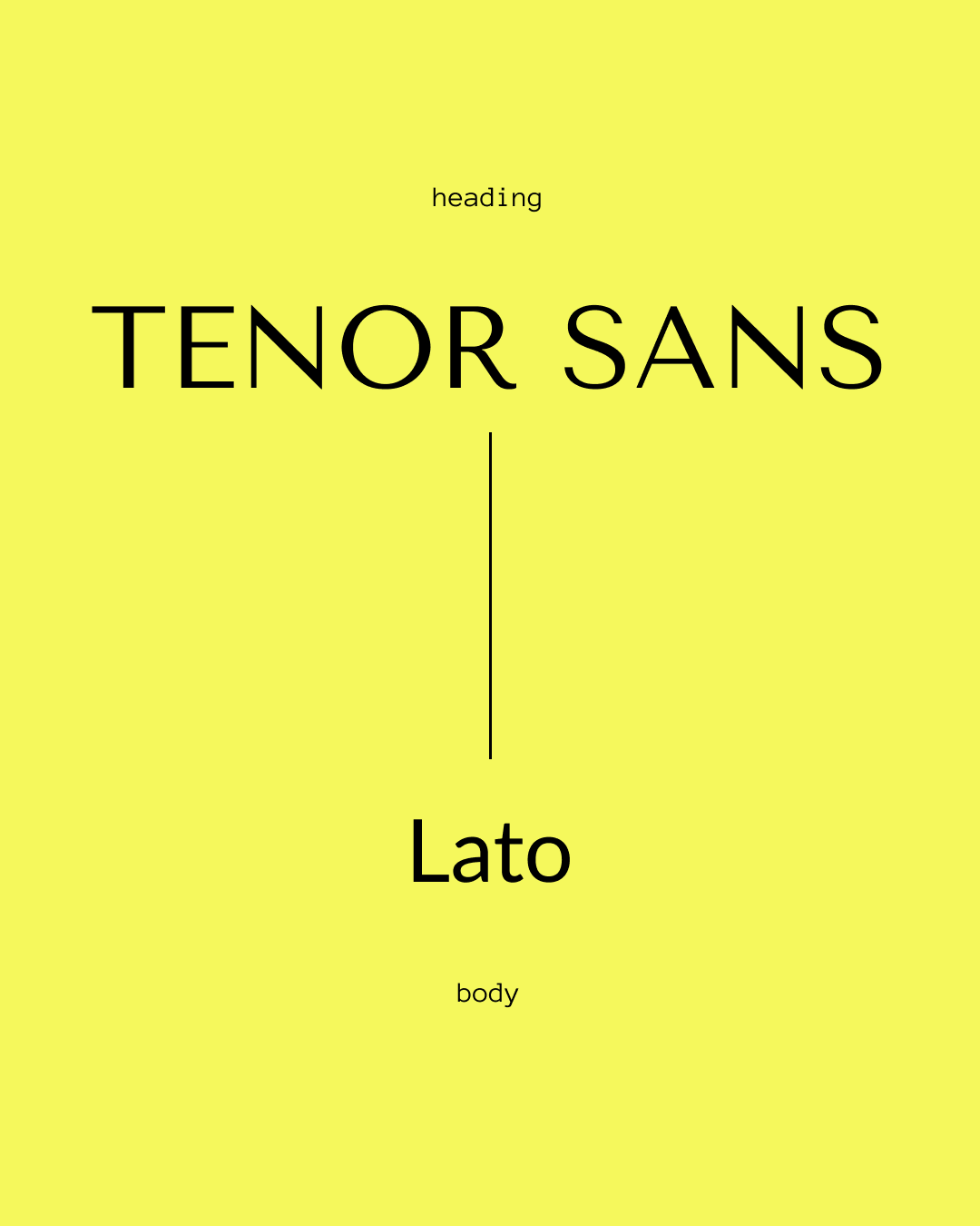 Tenor Sans + Lato font pairing