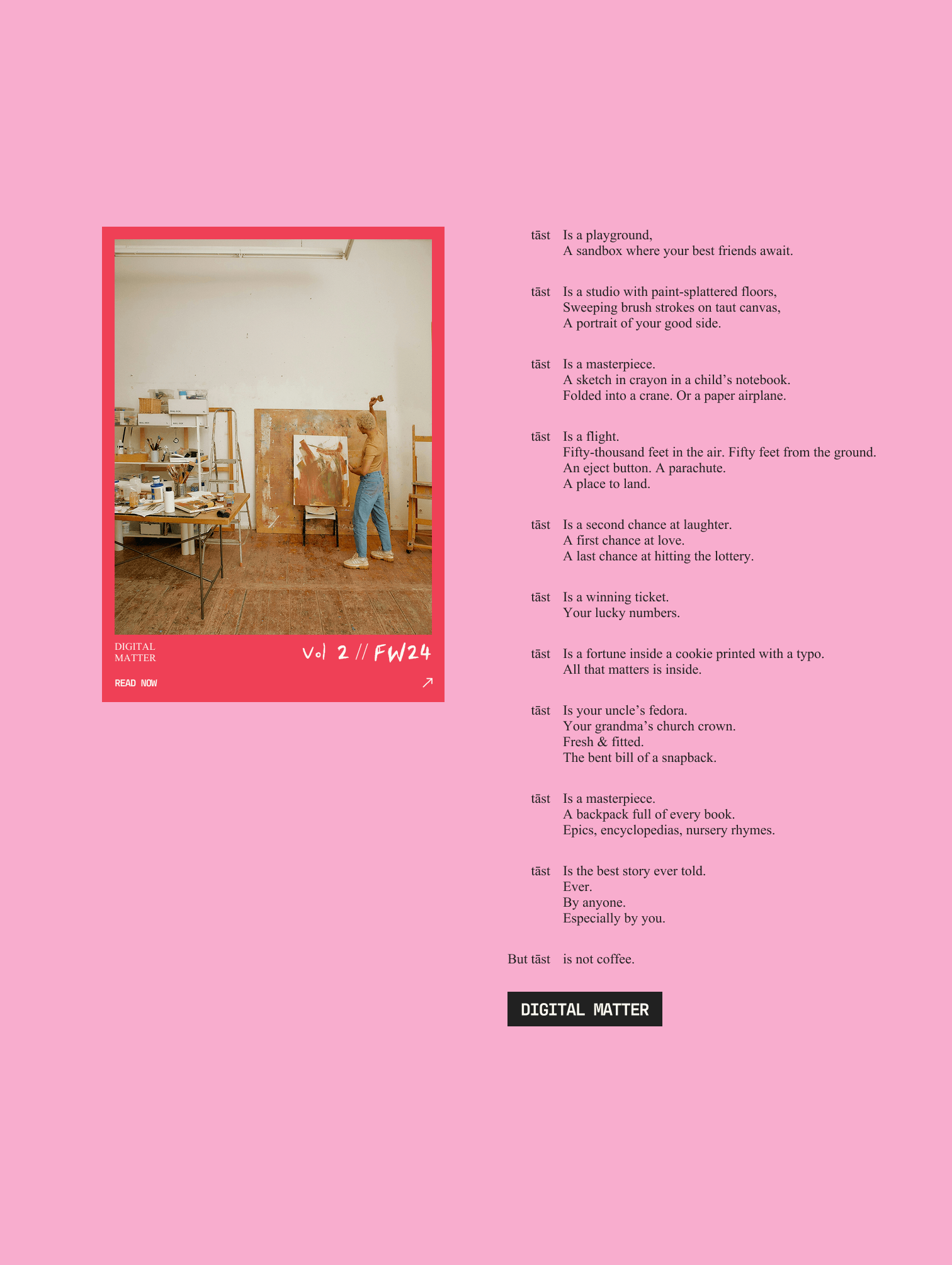 tast coffee website