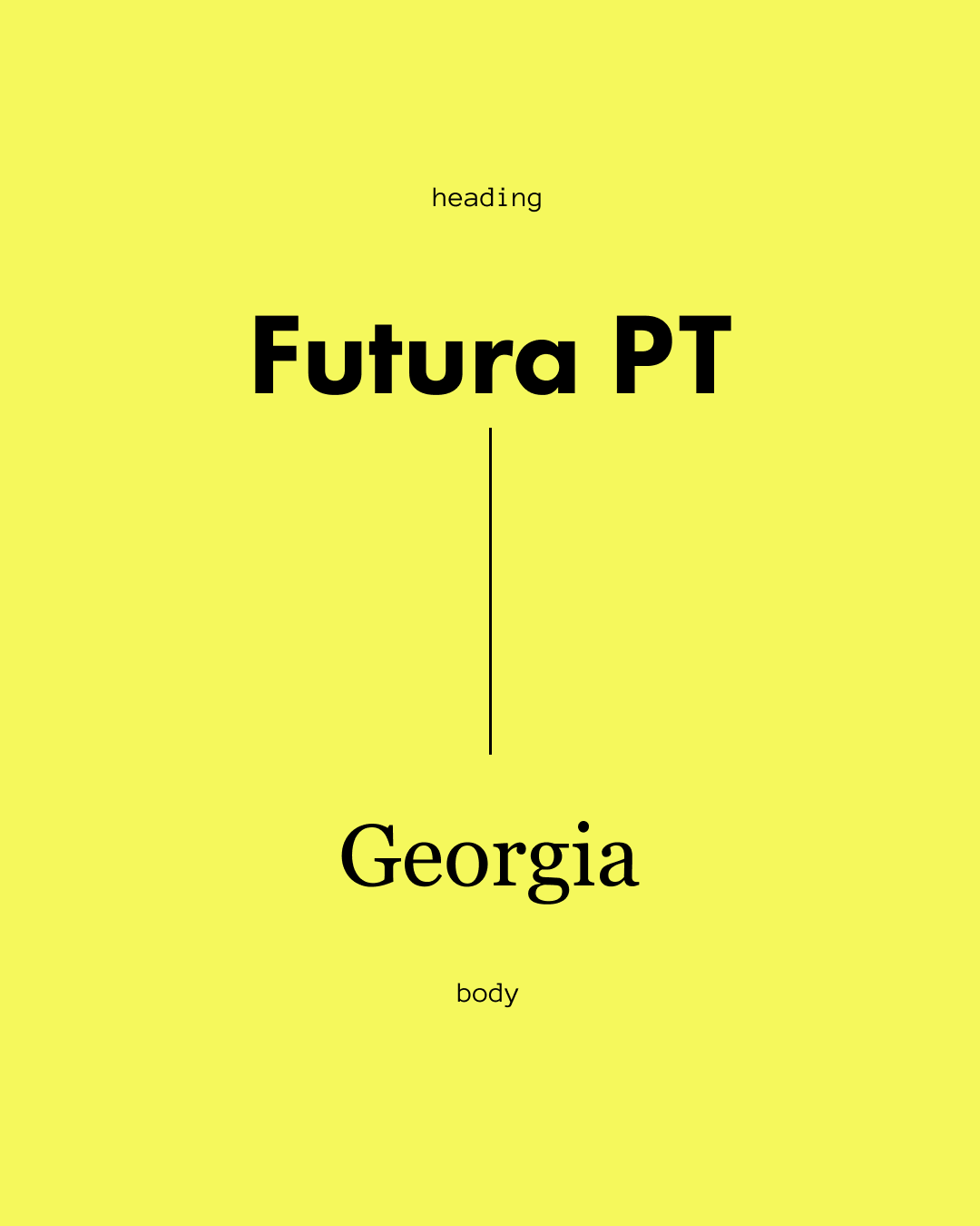 Futura PT + Georgia font pairing