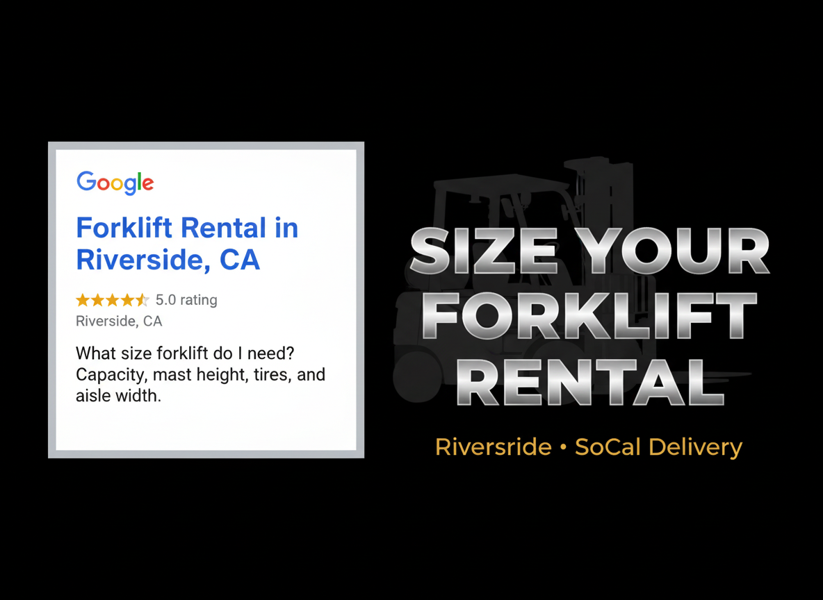 Forklift Rental in Riverside, CA: What Size Forklift Do I Need? (Capacity, Mast Height, Tires)
