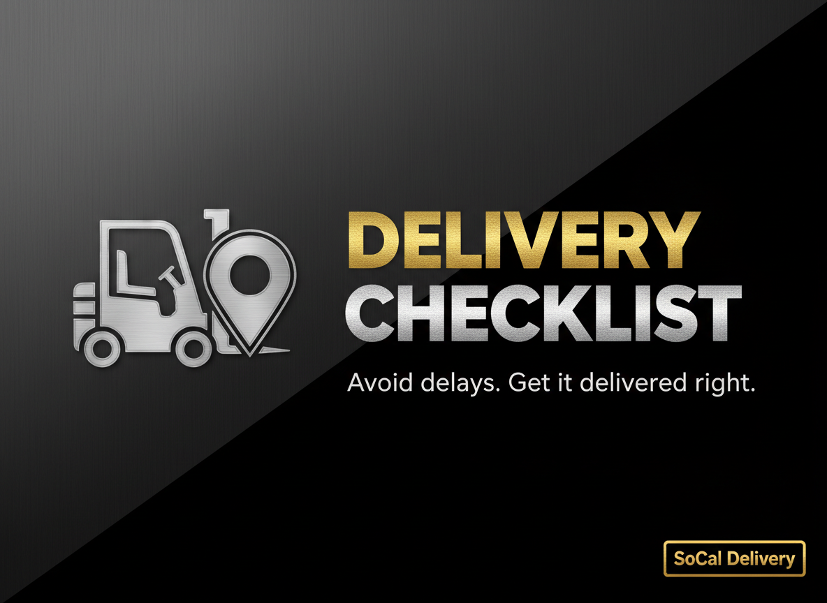 Forklift Rental Delivery Checklist (Riverside / Inland Empire): Dock Access, Surface, Hours, and Site Contacts