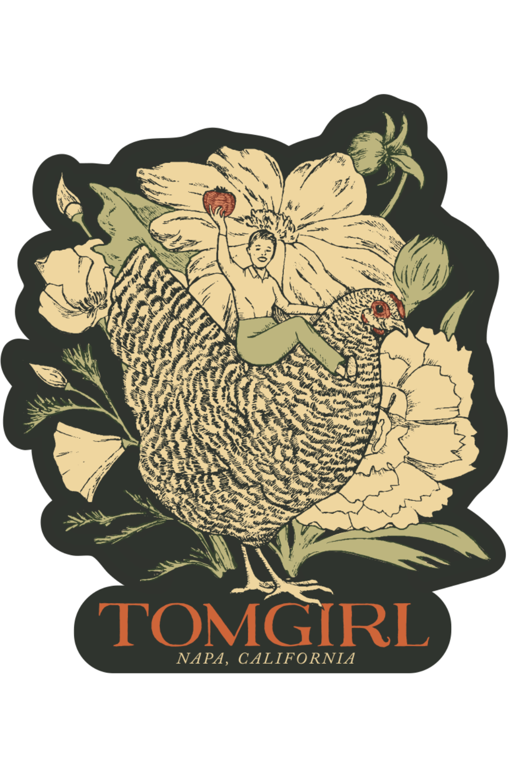Tomgirl Charcoal Sticker