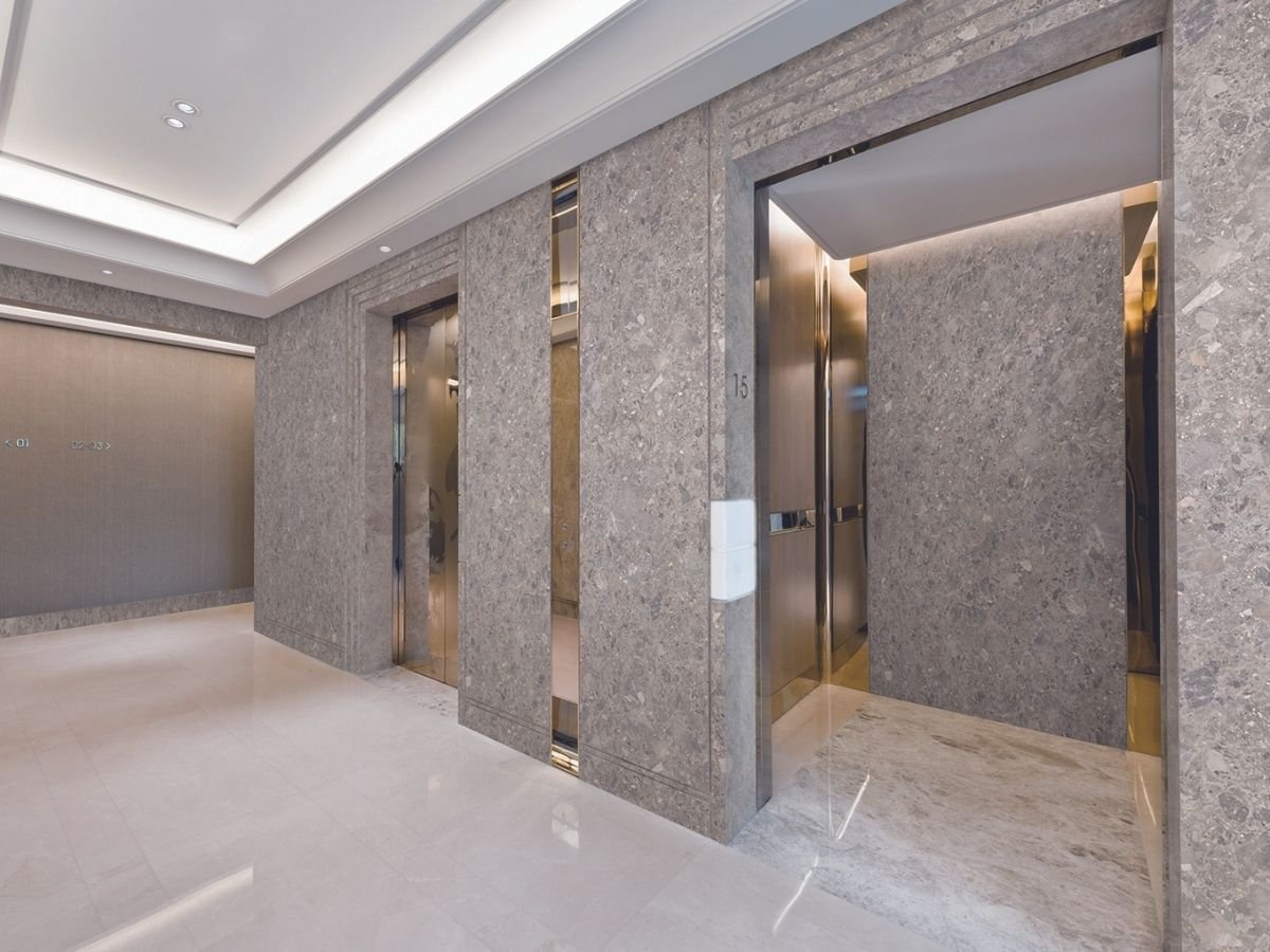 Refreshed, cleaned, modernized before and after of elevator refresh.