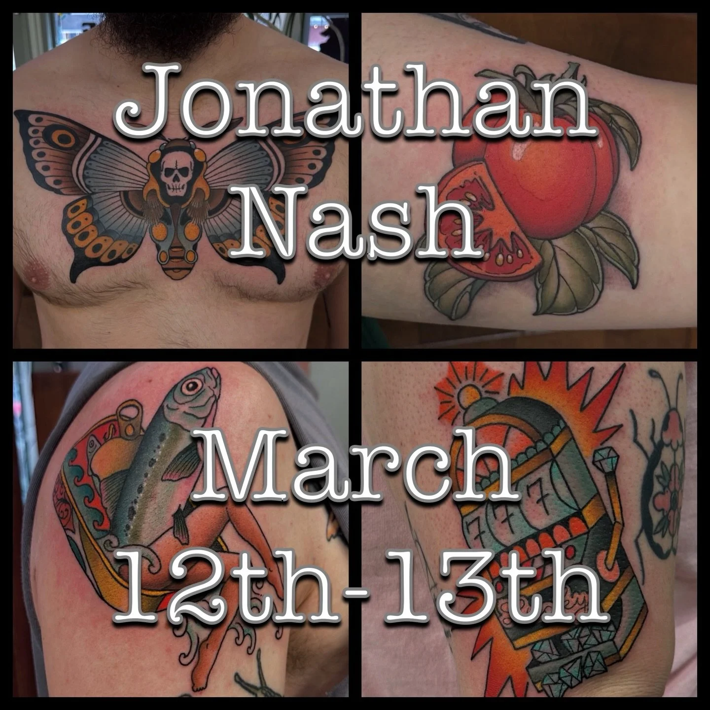 Happy Sunday! ☀️

We&rsquo;ve got a fun week ahead of us. Our good friend @jonathannashtattoo will be hanging with us this Thursday and Friday. He still has some availability to tattoo on Thursday, and on Friday he&rsquo;ll be offering these awesome 