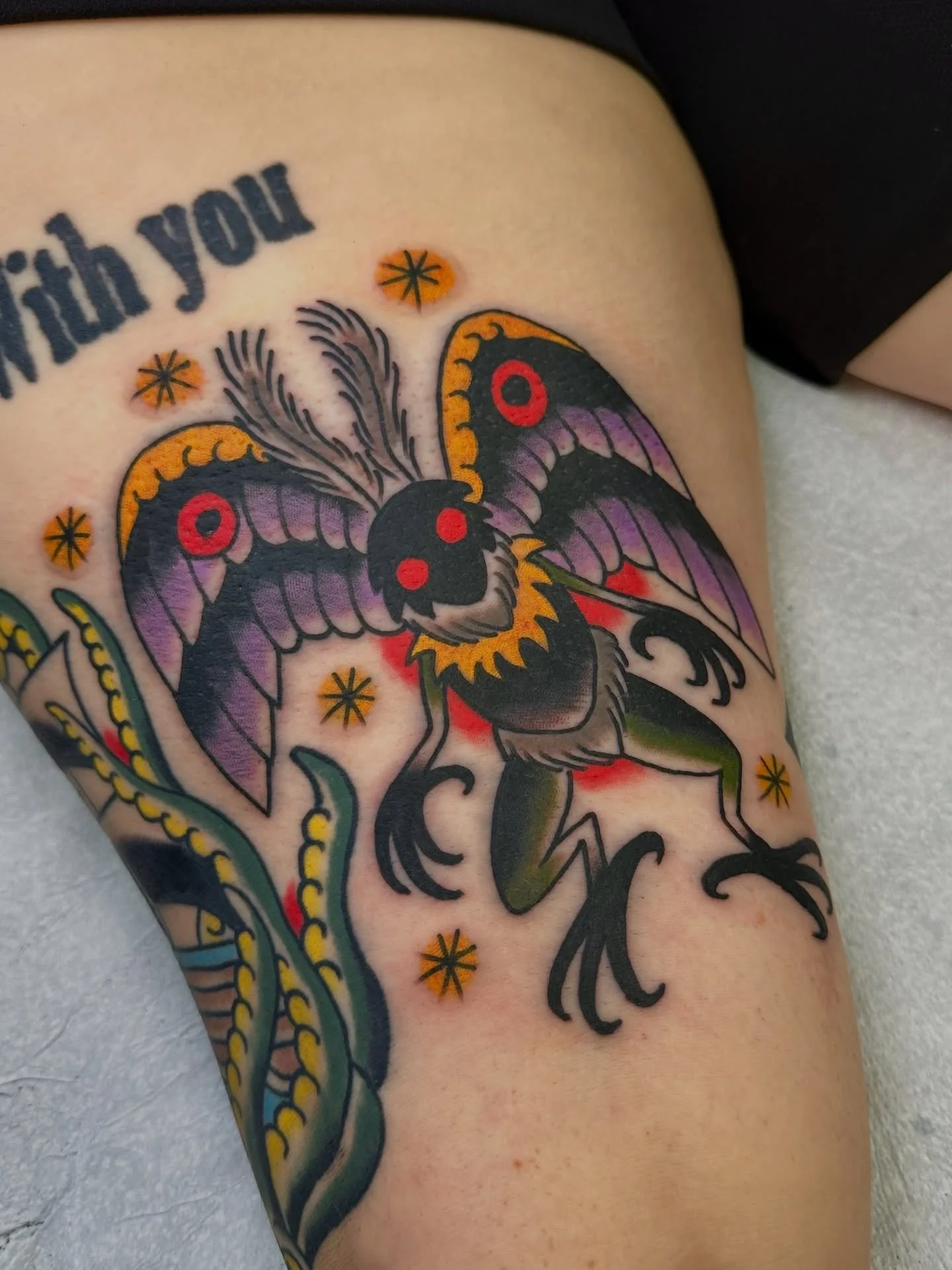 Hope everyone is staying bundled up and warm! Here&rsquo;s a fun Mothman piece our artist Evan Rice recently knocked out. He&rsquo;s got openings in the near future, so if you&rsquo;d like to schedule with him, please feel free to send him a DM @evan