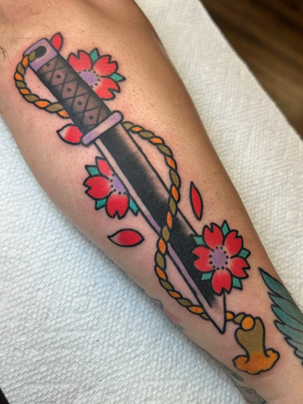 Tanto blade for Eric as a nice little filler, thanks a bunch dude!

And big thanks to Pat from Philly for letting me add this reaper to your nice collection. Cheers!

evanricetattoos@gmail.com for all inquiries

#traditionaltattoo #japanesetattoo #in