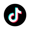 TikTok logo with a black background