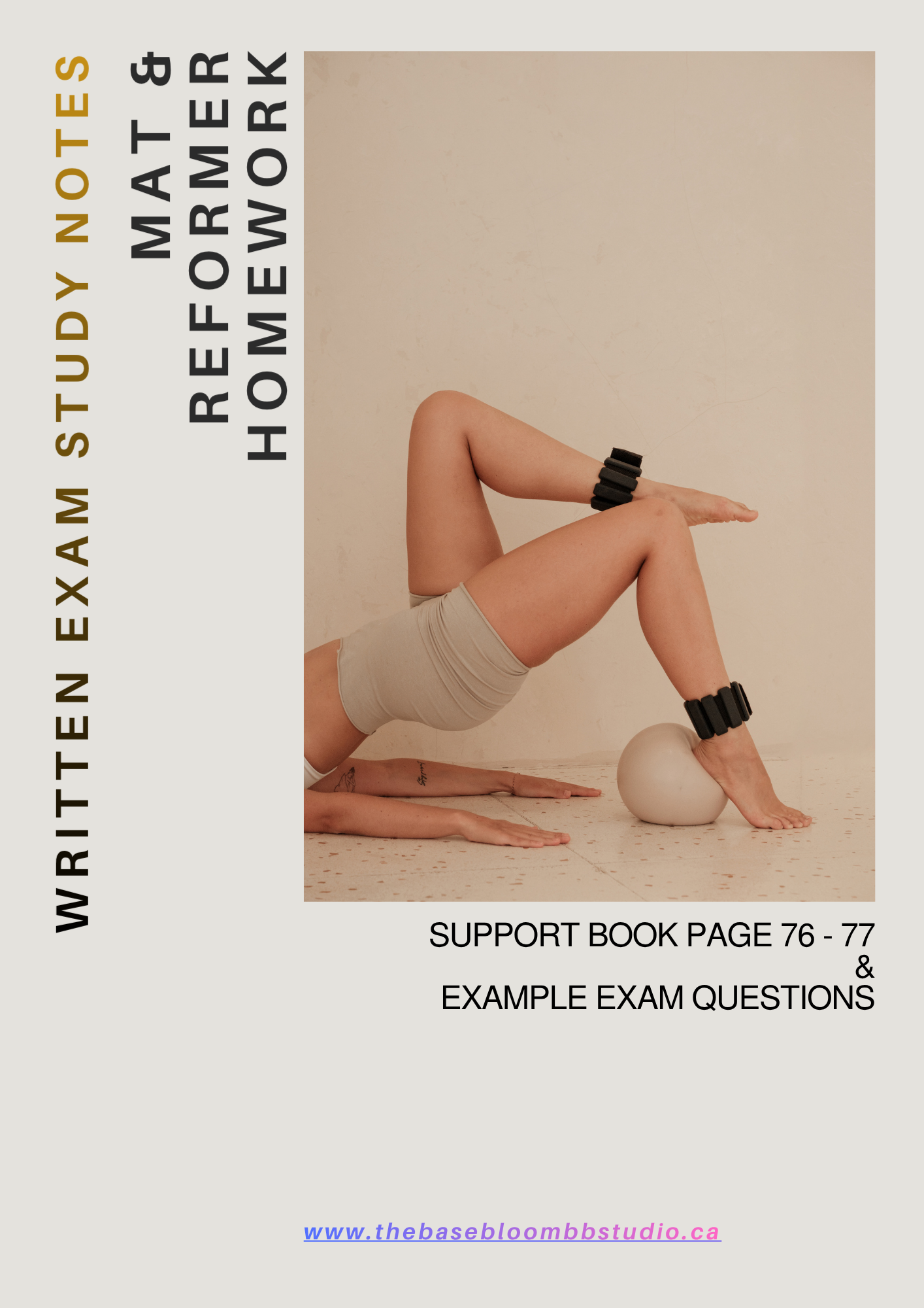 STOTT PILATES® Written Exam - MAT & REFORMER Homework