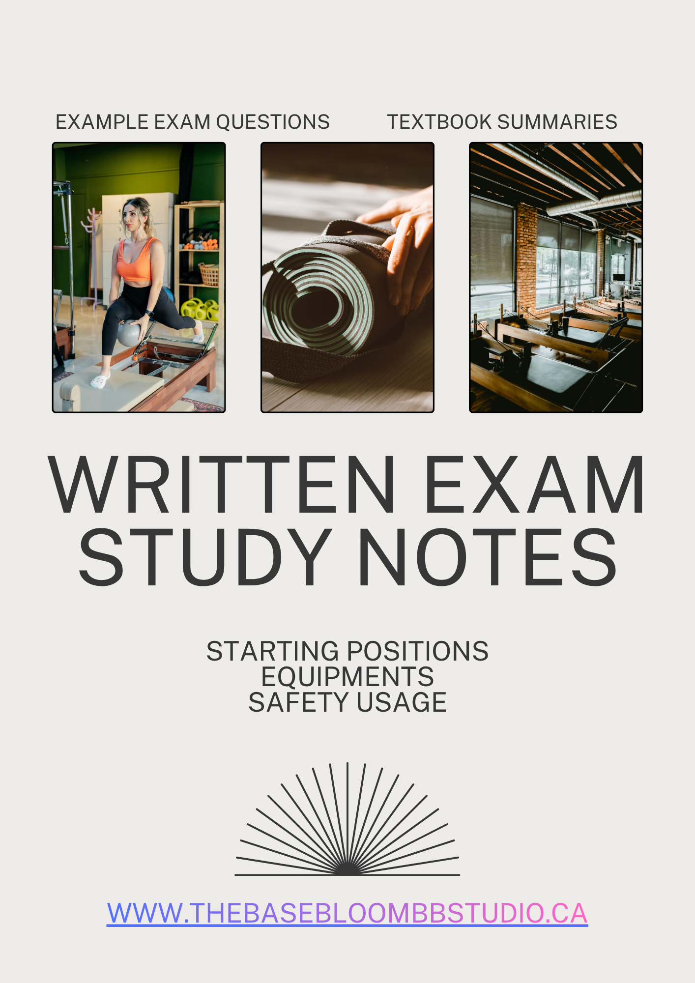 STOTT PILATES® Written Exam - Starting Positions, Equipments, Safety Usages