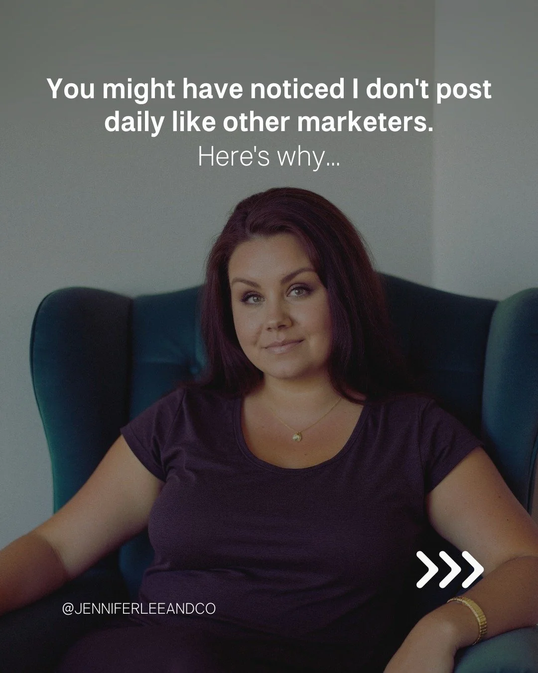 You might have noticed I don't post daily like other marketers. Here's why...

I practice what I preach. ✨

I refuse to build a business that requires me to be glued to my phone hoping the algorithm cooperates. Instead, I use strategic ads to bring q