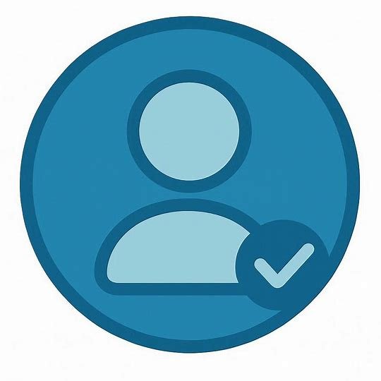 Icône de profil utilisateur avec coche de validation