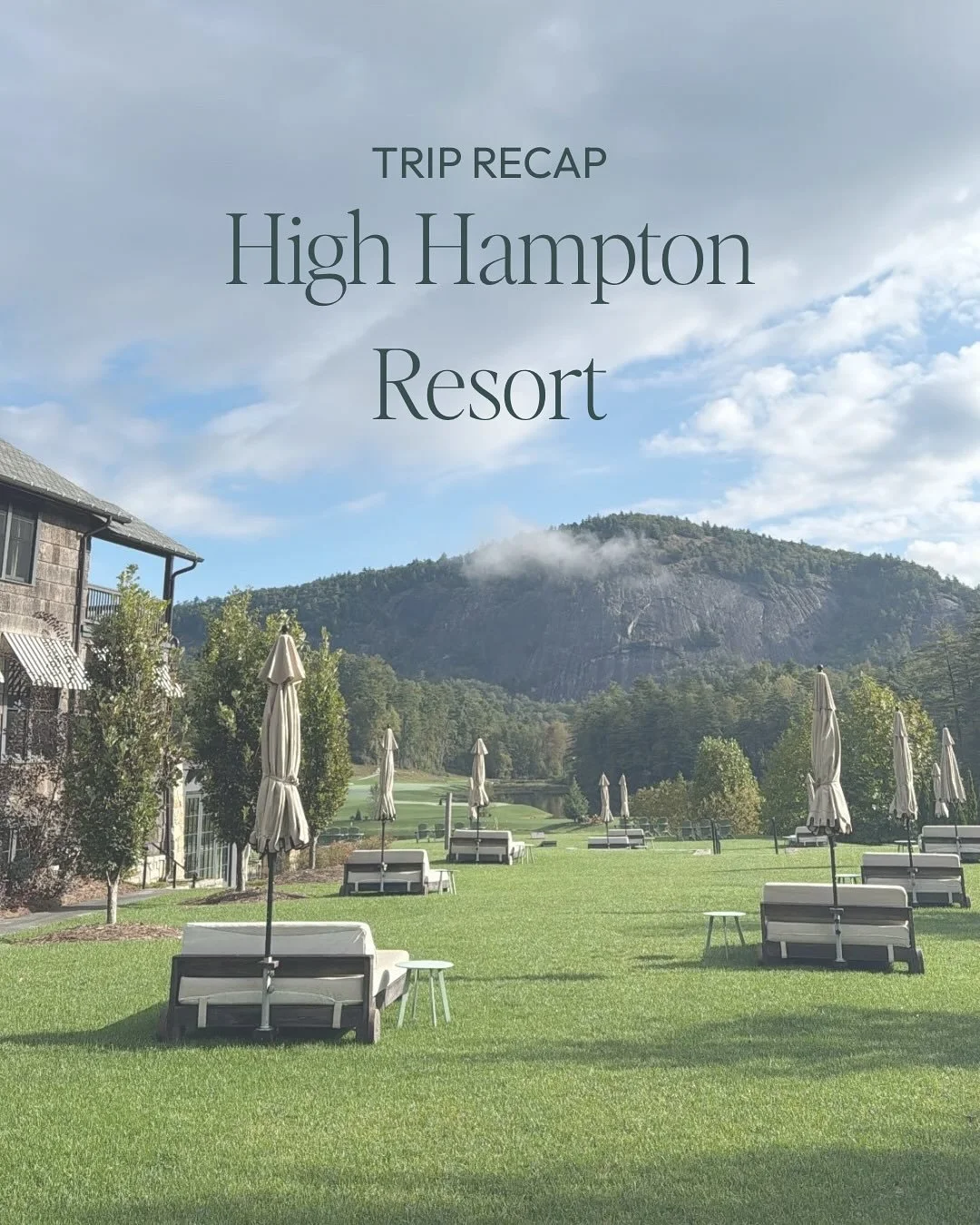 I&rsquo;m just back from a few nights at High Hampton Resort &mdash; and wow, what a gem in the Blue Ridge Mountains! 🏔️✨

This storied resort, dating back to the 1800s, has been beautifully reimagined by the team behind Blackberry Farm. Think: clas