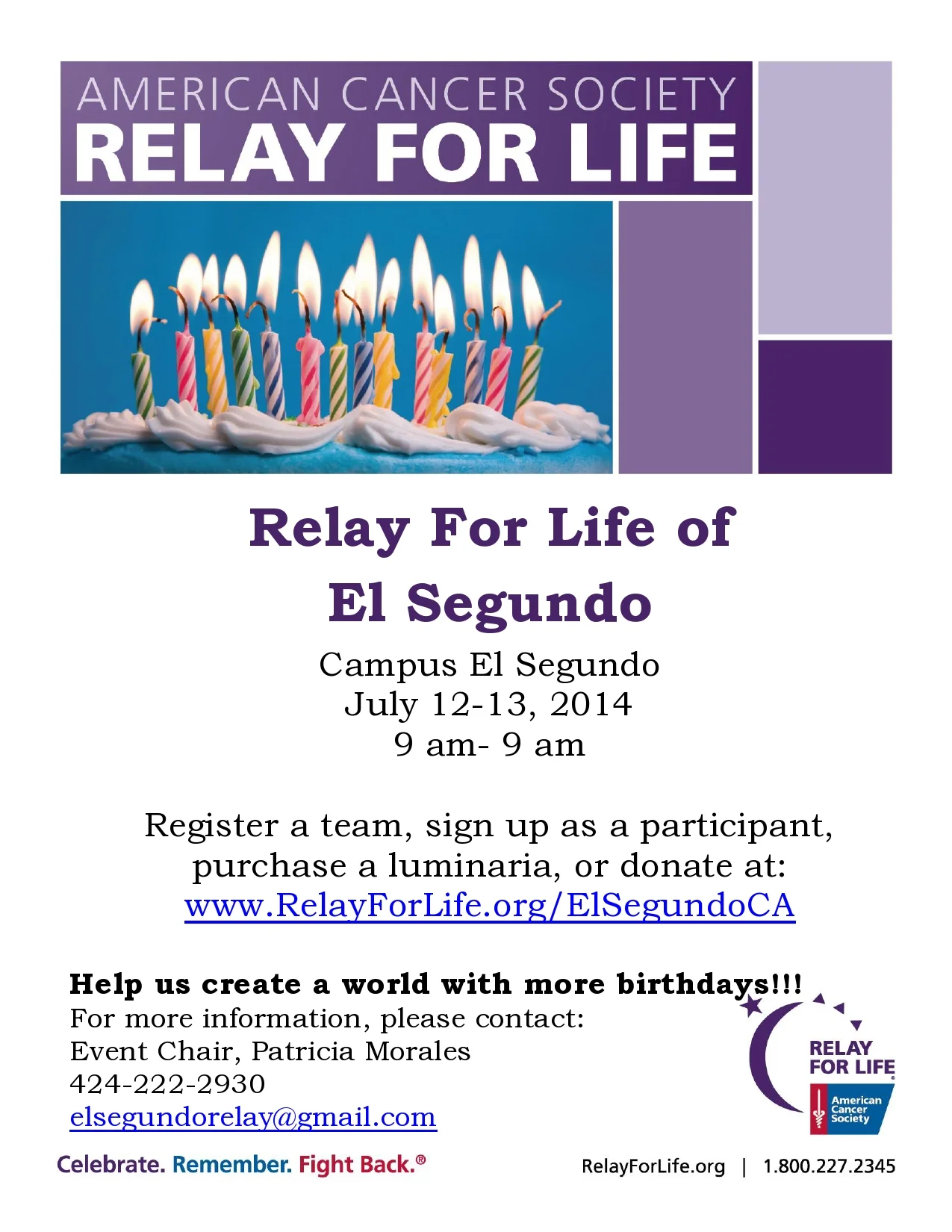 Relay for Life in El Segundo THIS weekend