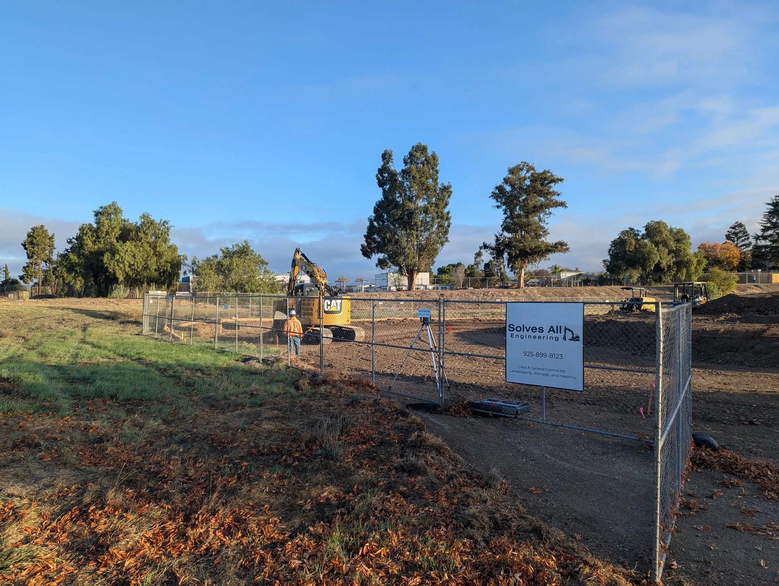 Solves All Engineering grading subcontractor at Livermore pump track project