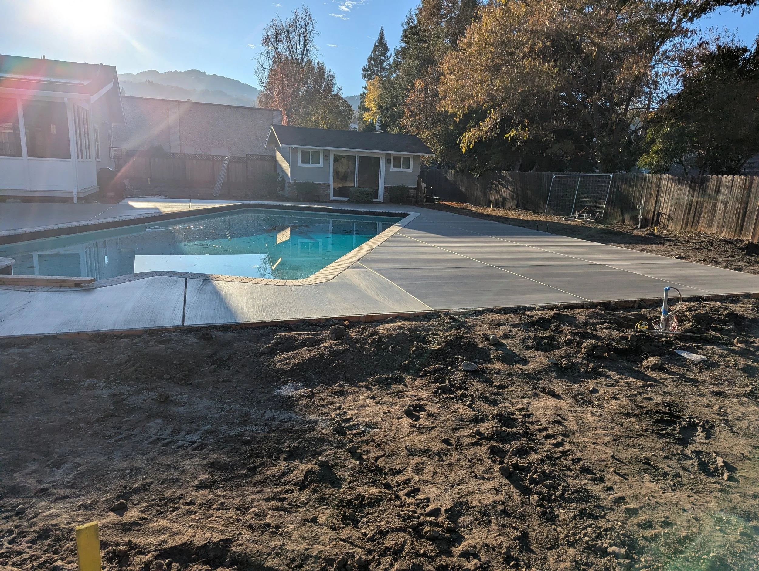 Fresh poured concrete