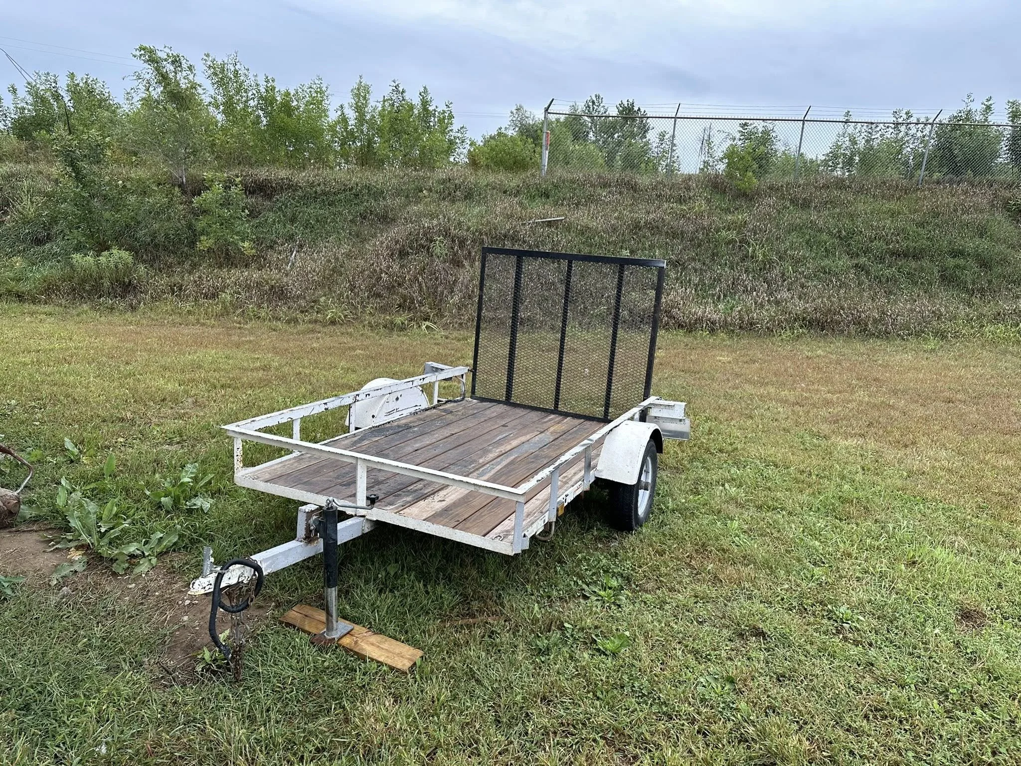 White Utility Trailer
