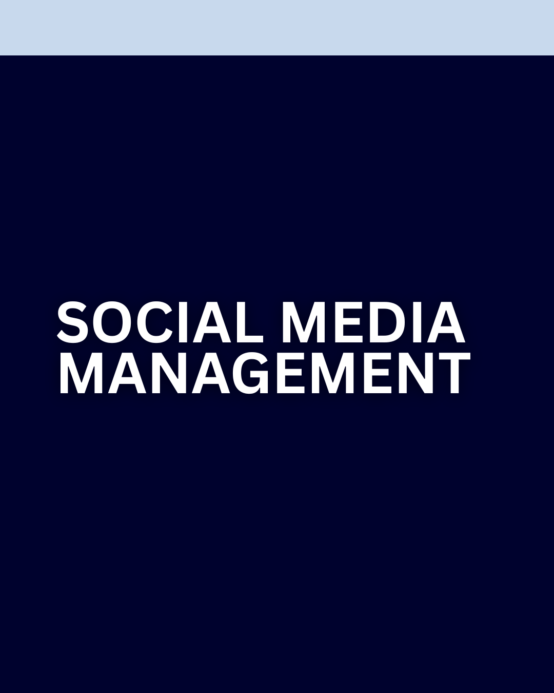 A dark blue cover with the words "Social Media Management" in white, centered on the image.