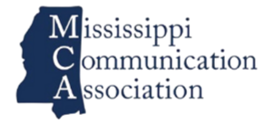 Mississippi Communication Association logo with a stylized face outline and the organization's name.