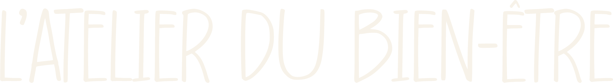 Logo L'Atelier du Bien-Etre, écriture du nom