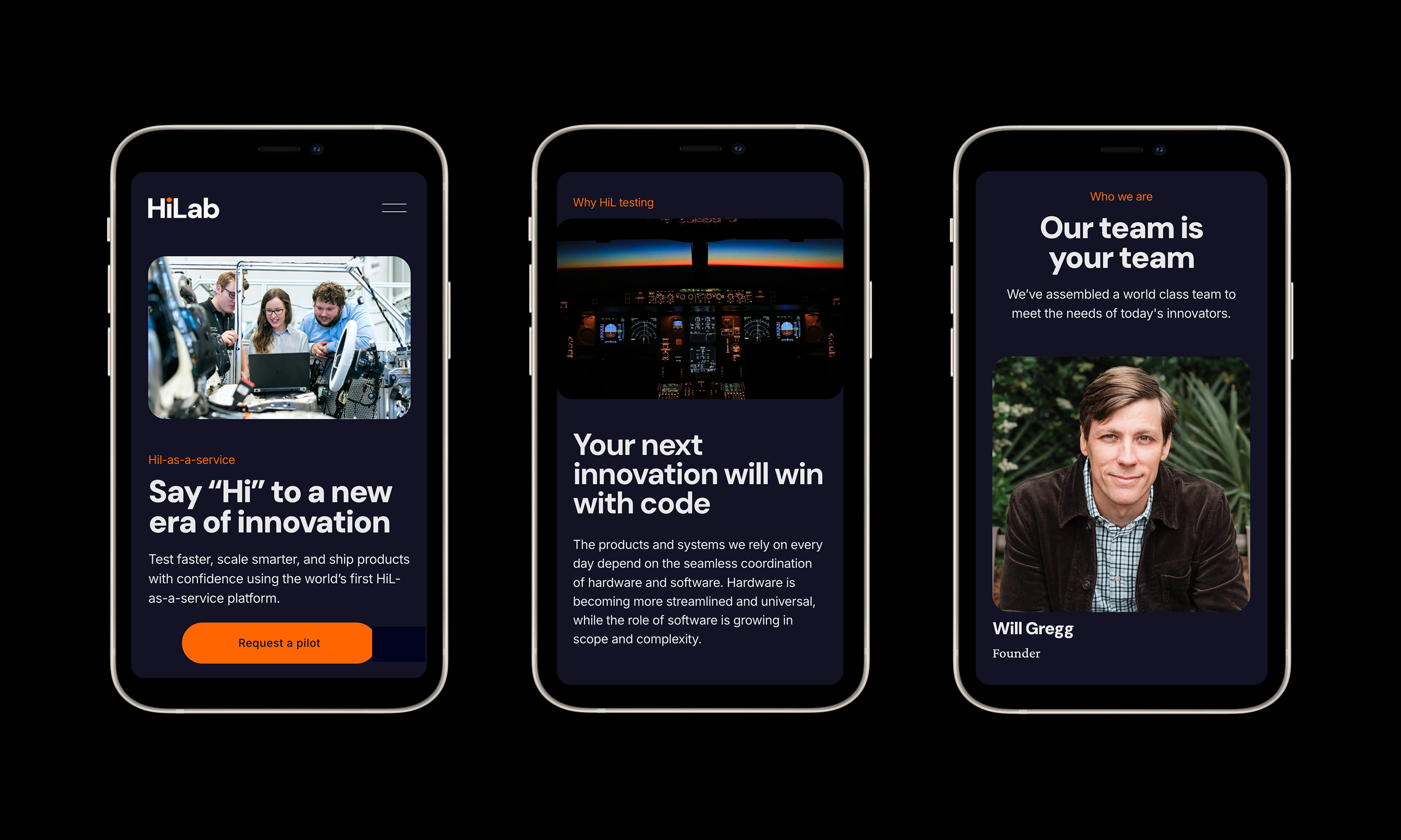 HiLab Mobile Website