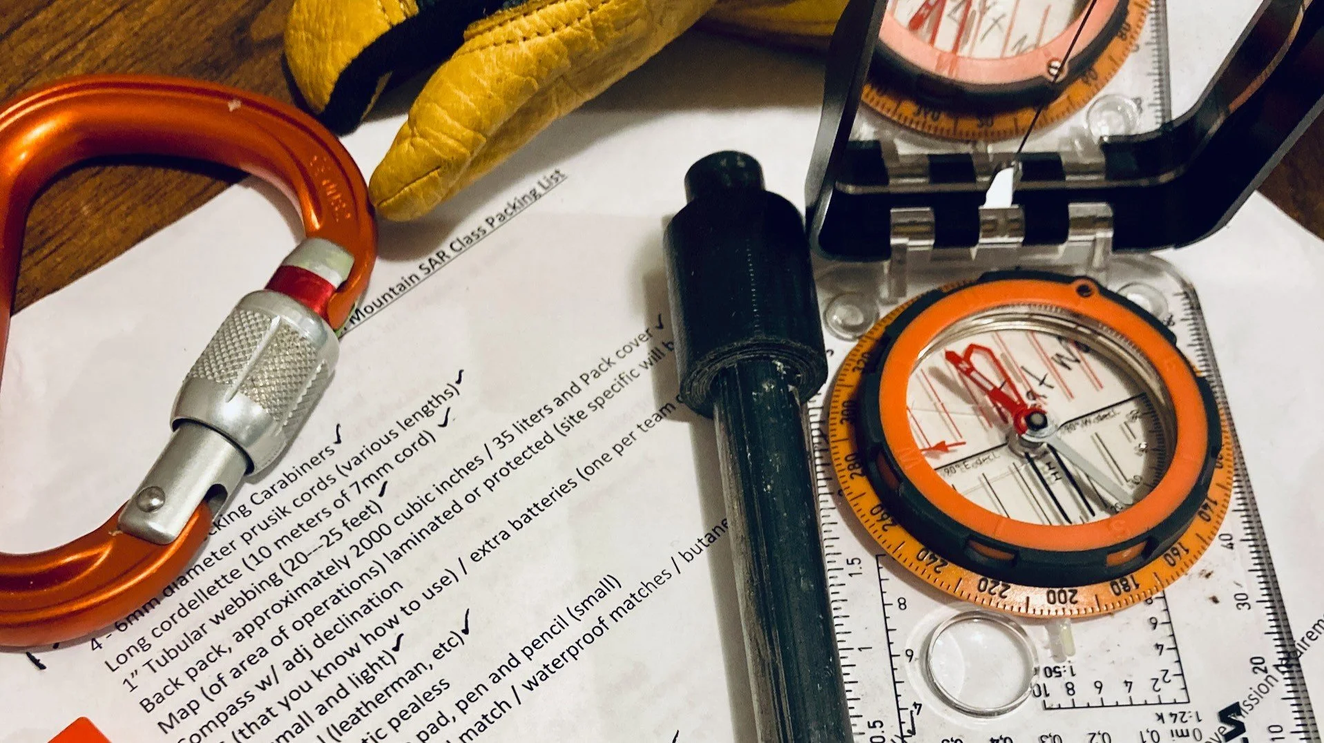 Before the Class: Student Gear Lists