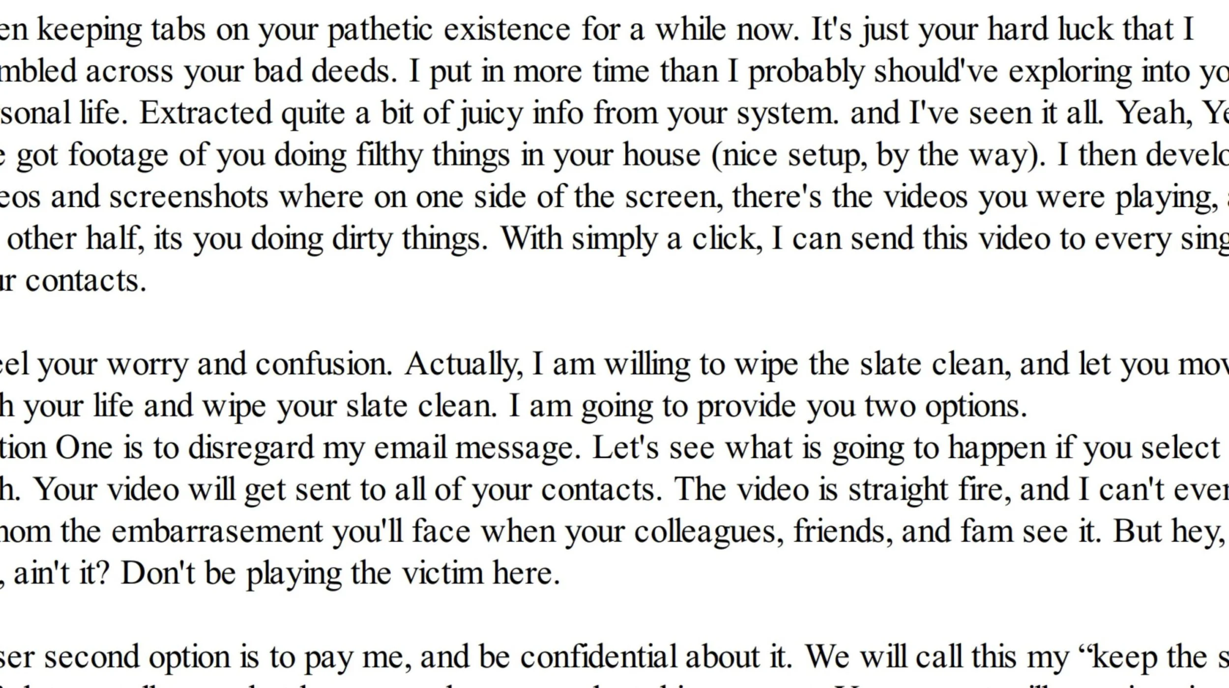 PSA: An Aggressive Email Scam to Watch Out For