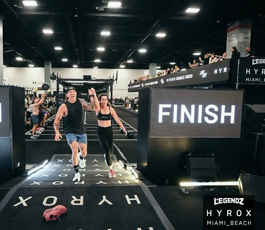 Robby and Neesha&rsquo;s final race together as a mixed doubles team in Miami Beach !! Bringing home 1st in their age group 🤍

Show Some Love in the comments for these amazing athletes!! 

#hyrox #houston #fitness #goals #firstplace