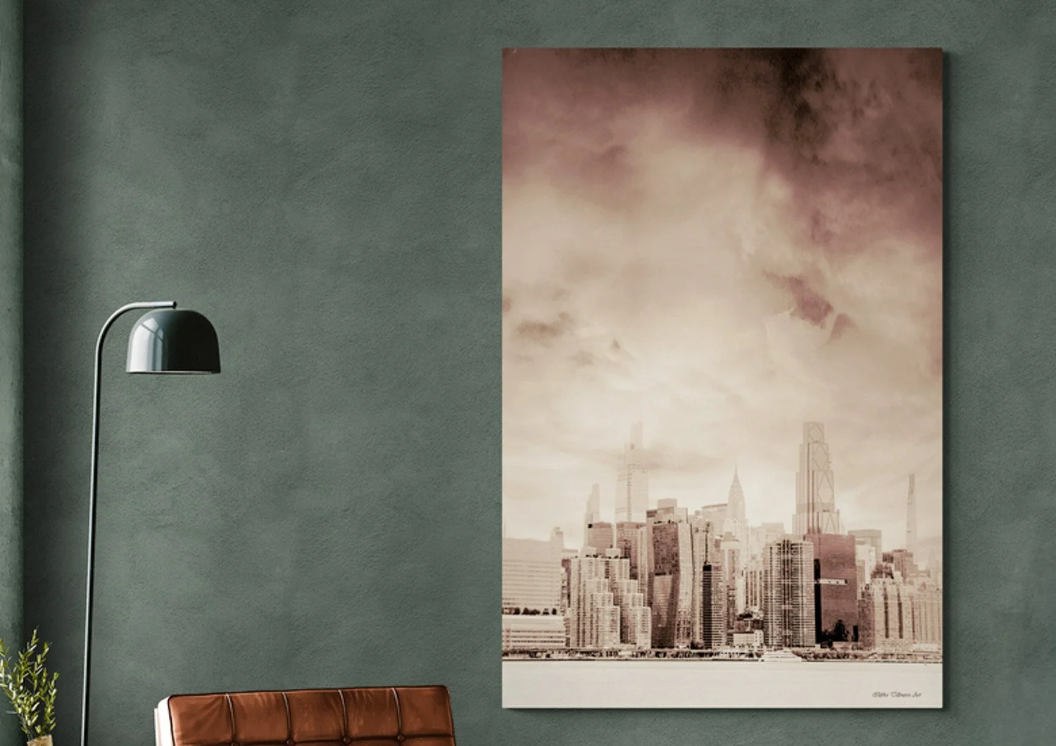 Manhattan Skyline with Storm Clouds