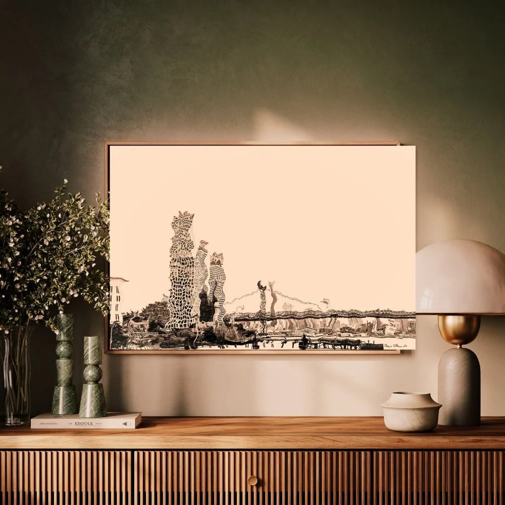 Expressionist Photo-Etching - Williamsburg Bridge