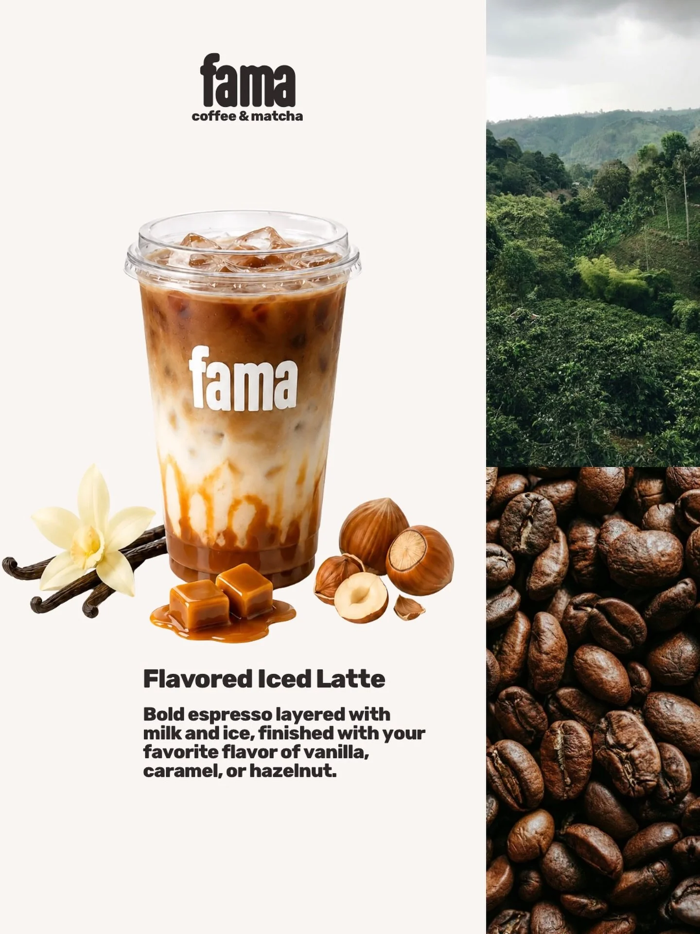 Your iced latte, your flavor. ☕️🧊

Bold Espresso, cremige Milch und Eis &mdash; verfeinert mit Vanilla, Caramel oder Hazelnut.

Perfekt f&uuml;r den Feiertag 🫶
kurz schreiben, abholen, iced coffee genie&szlig;en ✨

#icedlatte #icedcoffee #coffeetog
