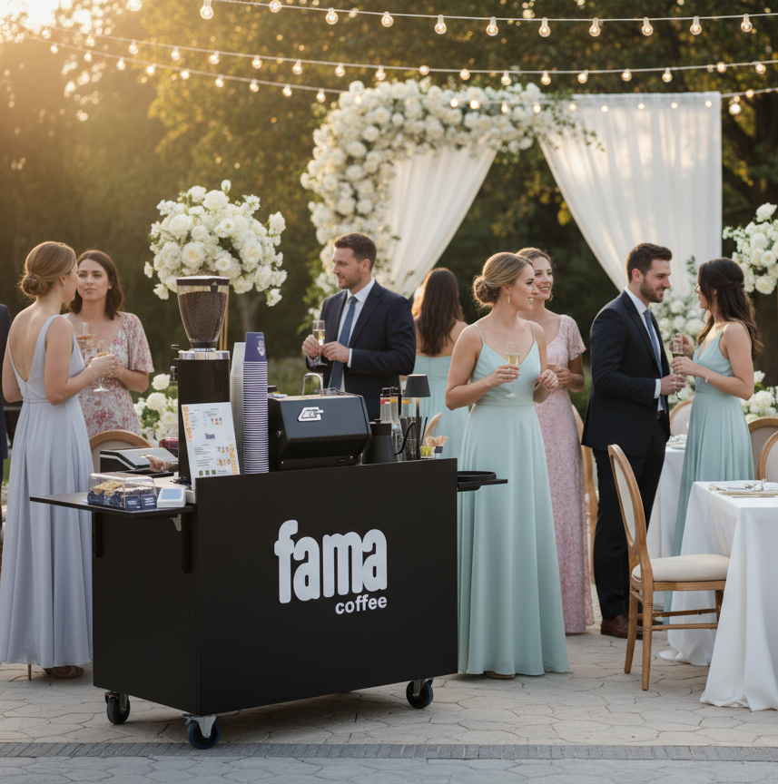 Coffee Cart for a Wedding