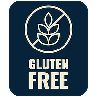Gluten free emblem with wheat icon.