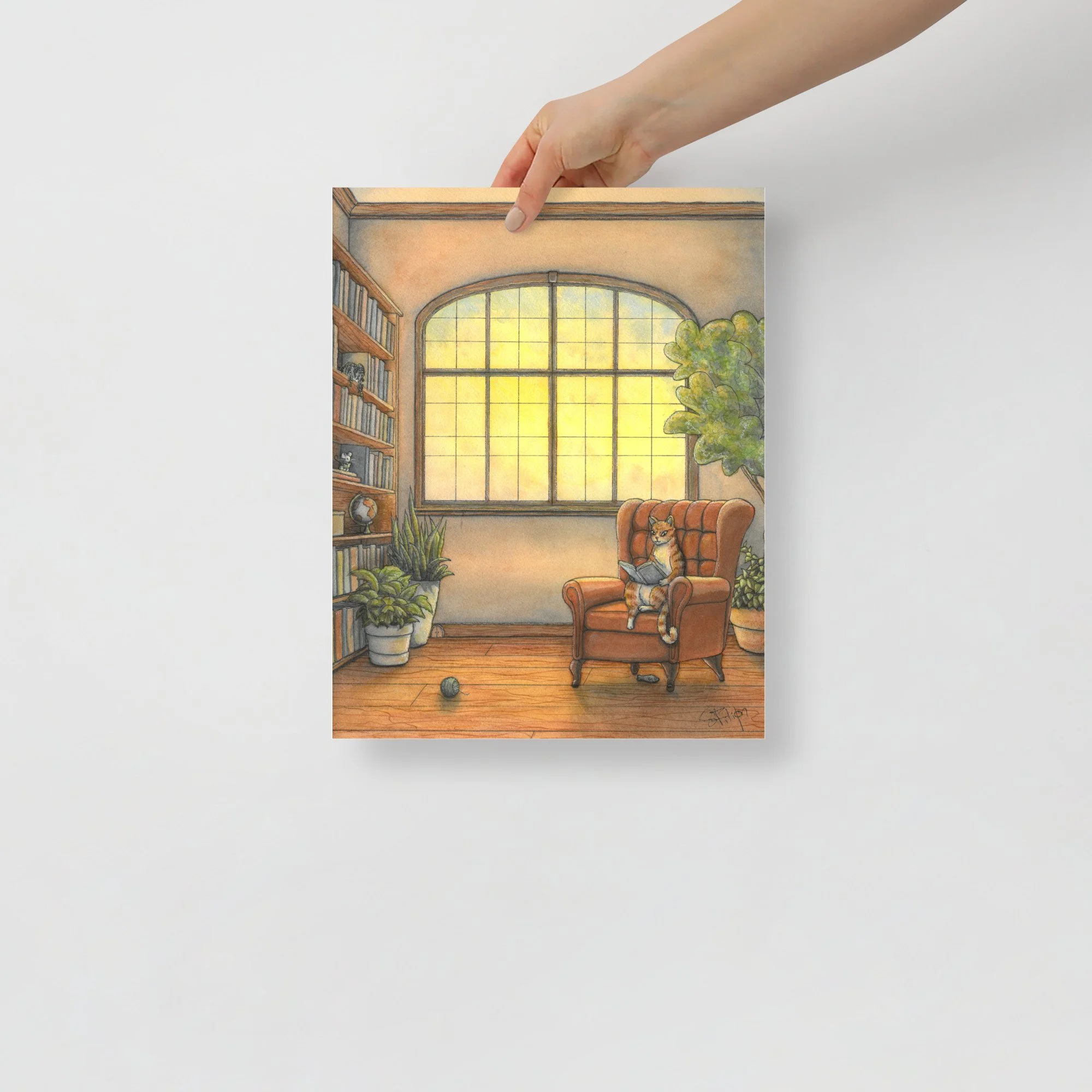 Poster imprimé "Rat de bibliothèque"