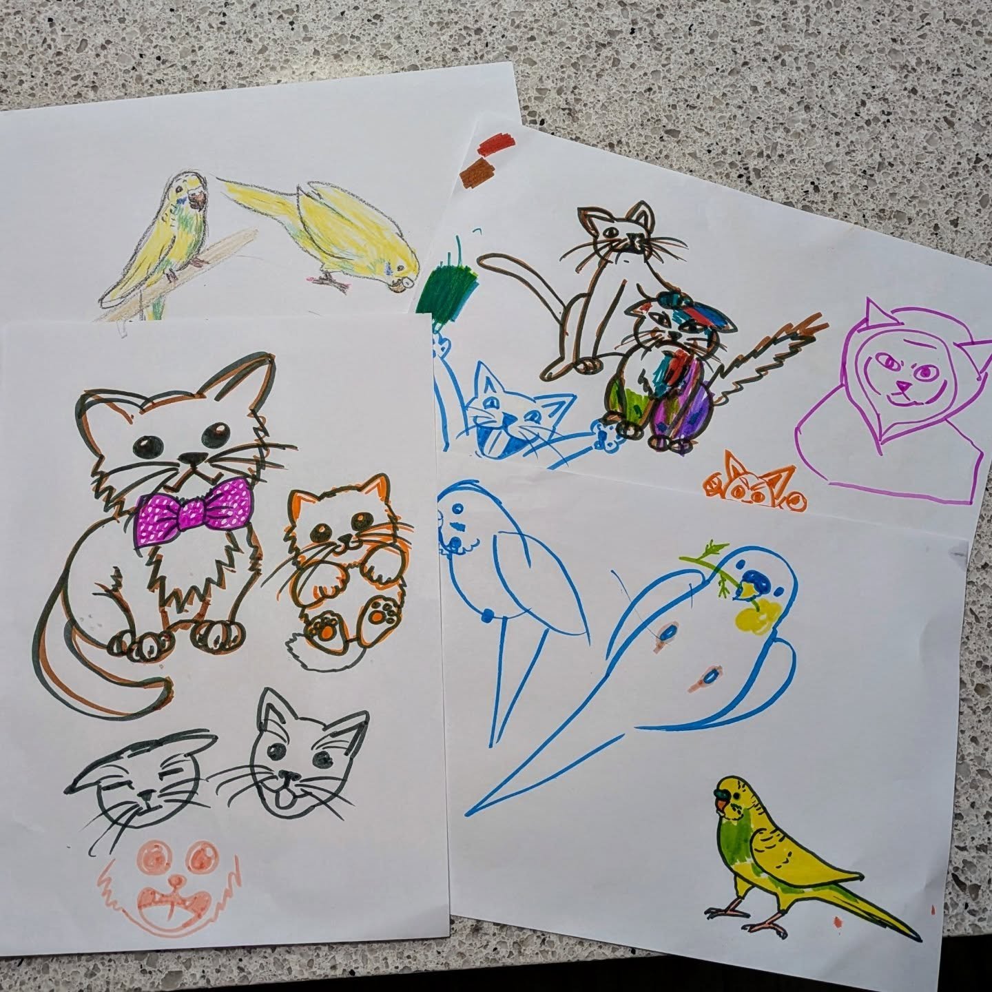 Quand tu as des enfants et que tu n'as pas le temps de cr&eacute;er. Il faut prendre l'utile a l'agr&eacute;able et faire des s&eacute;ances de dessin avec son enfant de 3 ans et demi avant le dodo. Aussi, quand c'est elle qui fait les choix de sujet