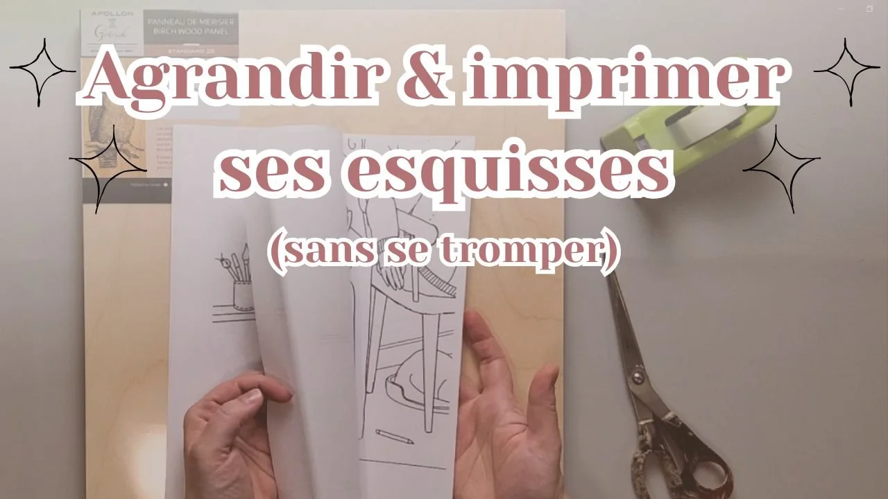 Ma technique pour faire les agrandissements d'images et de mes esquisses 🙂