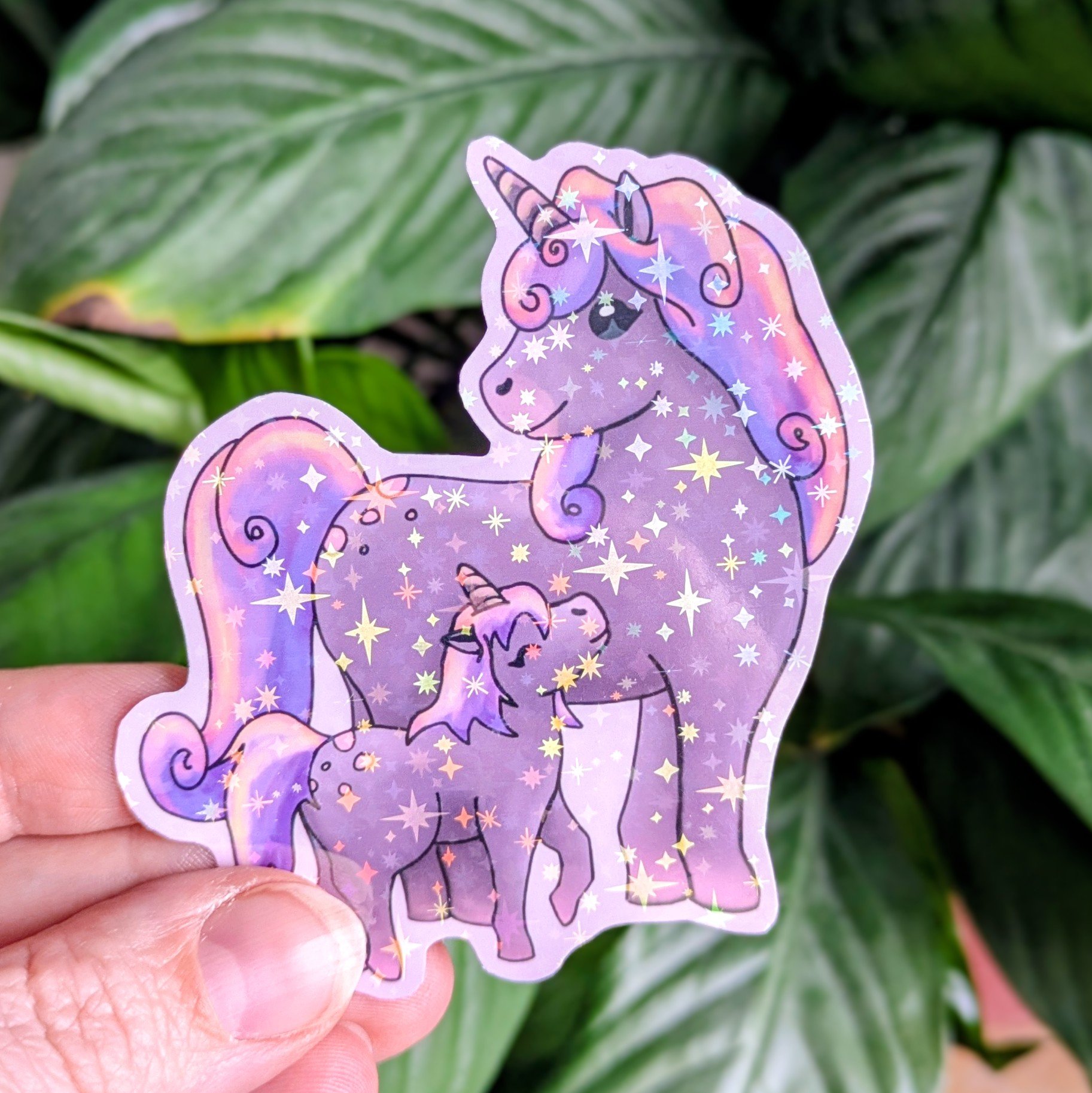 Autocollant Amour de Licornes