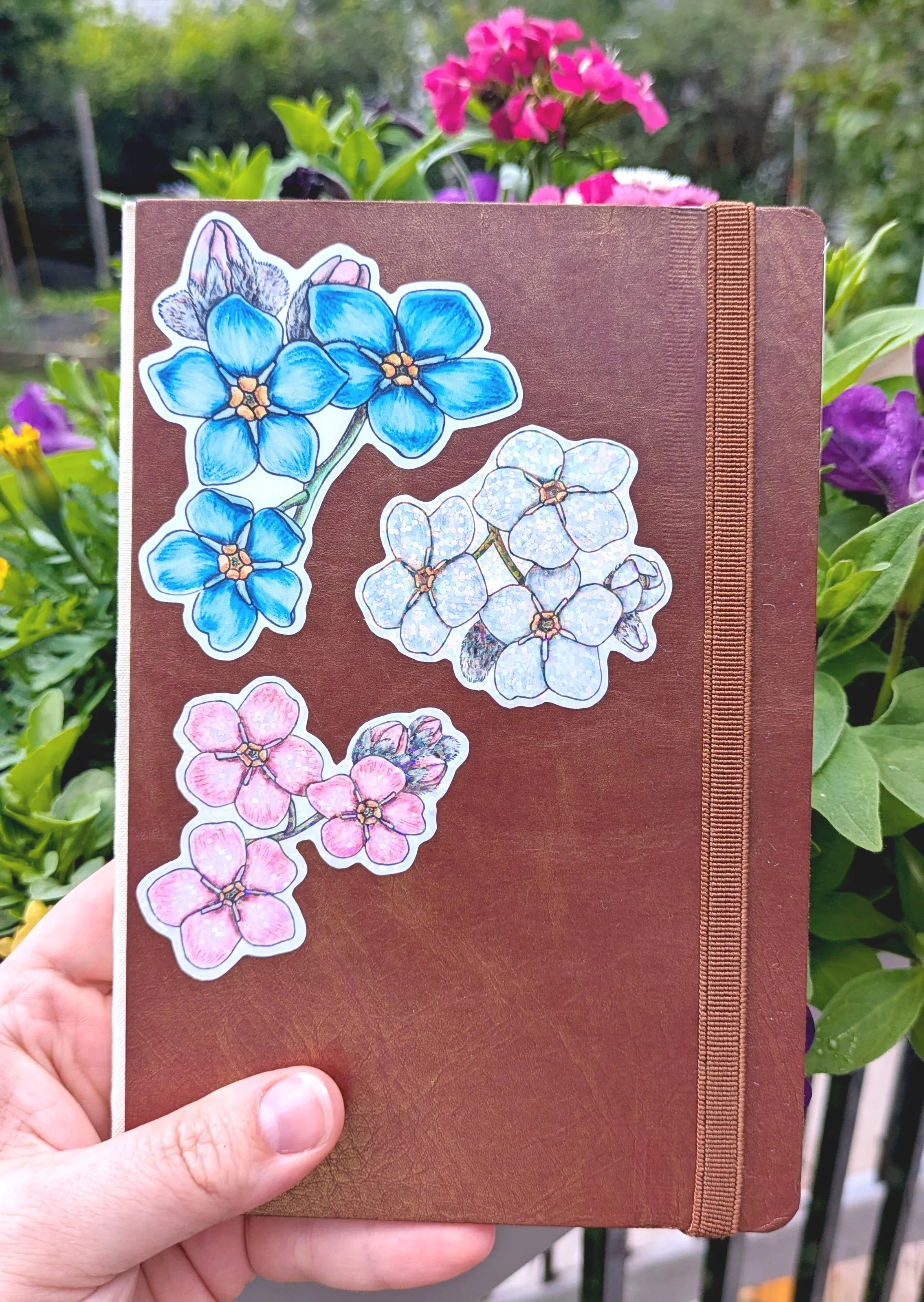 Lots de 3 Fleurs de Myosotis