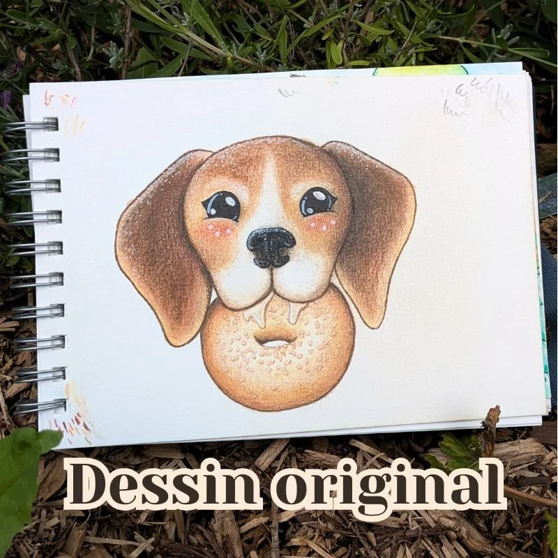Beagle et Bagel dessin original.jpg