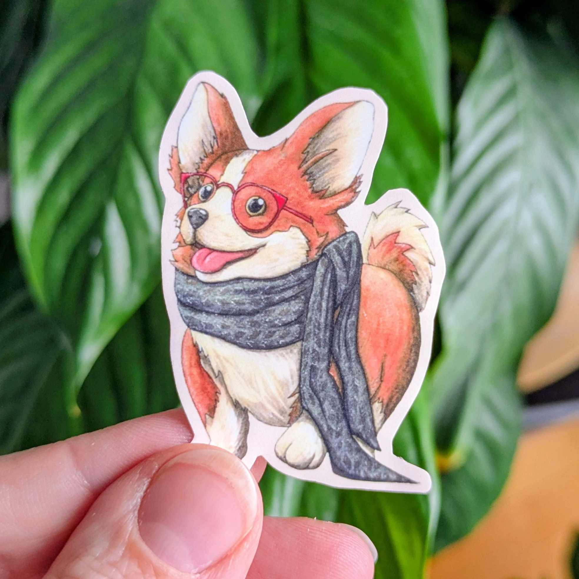 sticker chien avec lunette archibald 2"