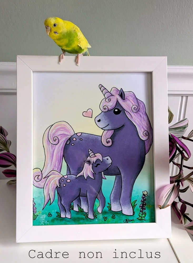 Amour de licorne poster avec cadre.jpg