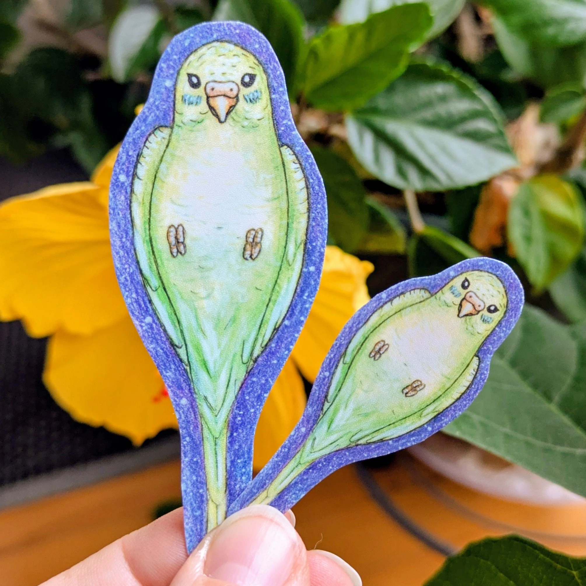 Autocollant Pixel la perruche