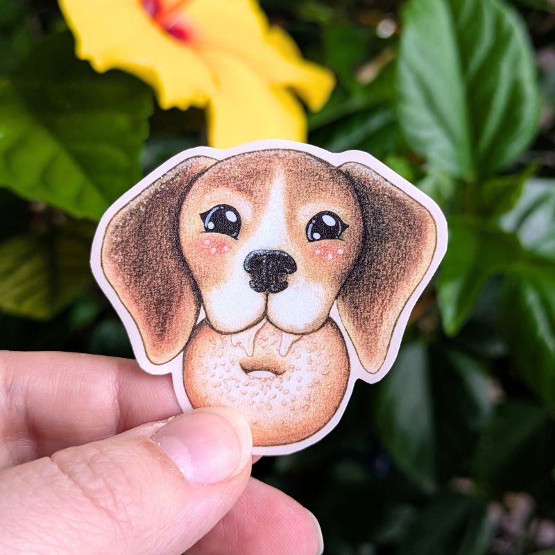 ✨NOUVEAU✨ Autocollant Beagle & Bagel