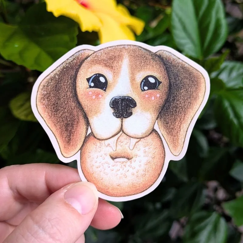 ✨NOUVEAU✨ Autocollant Beagle & Bagel